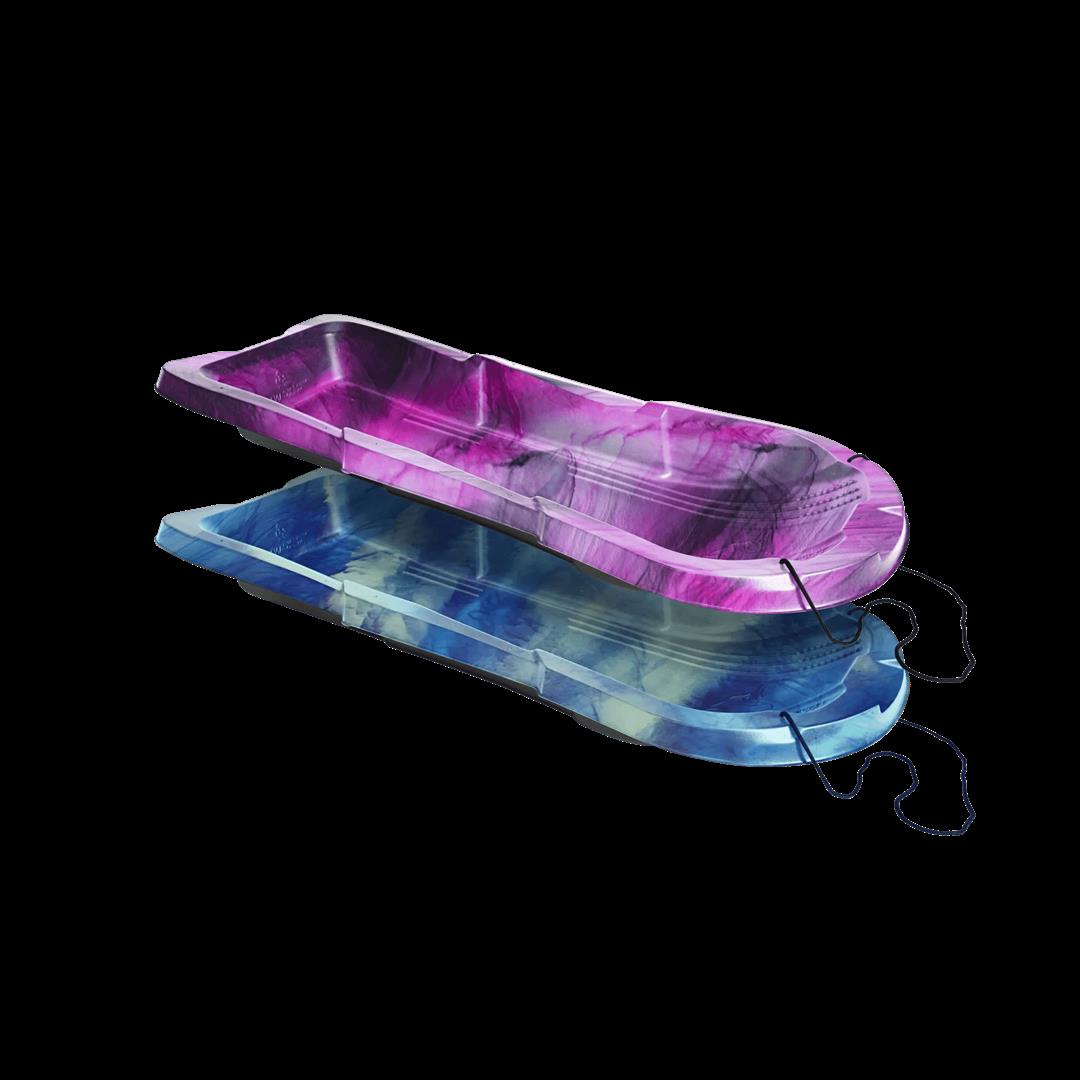 Pelican Sled Snow Glider - Combo 2 sleds - 4 Season Sled - Any Outdoors Activities - Carry Up to 92 lb - Night Wave & Stardust