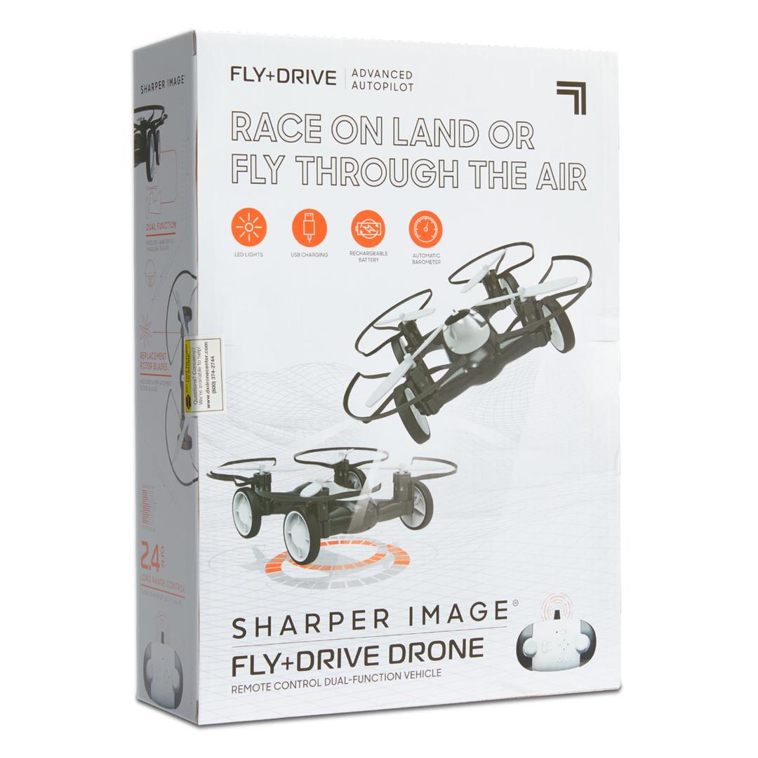 Sharper Image Toy Fly+Drive Dual-Function Vehicle Drone, Black, 5.5 in x 5.51 in - Image 2