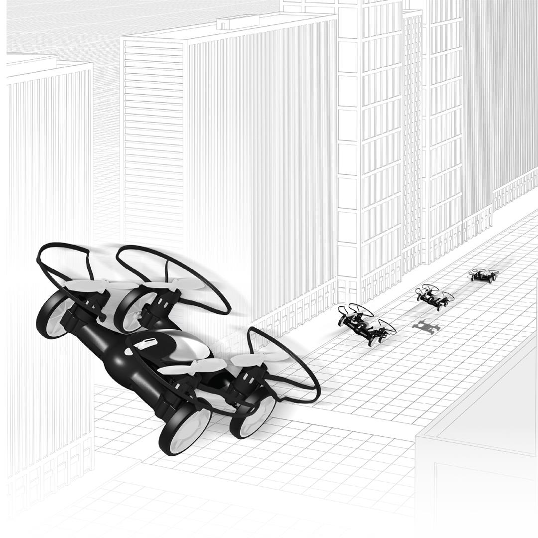 Sharper Image Toy Fly+Drive Dual-Function Vehicle Drone, Black, 5.5 in x 5.51 in - Image 6