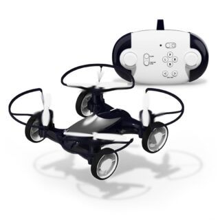 Sharper Image Toy Fly+Drive Dual-Function Vehicle Drone, Black, 5.5 in x 5.51 in