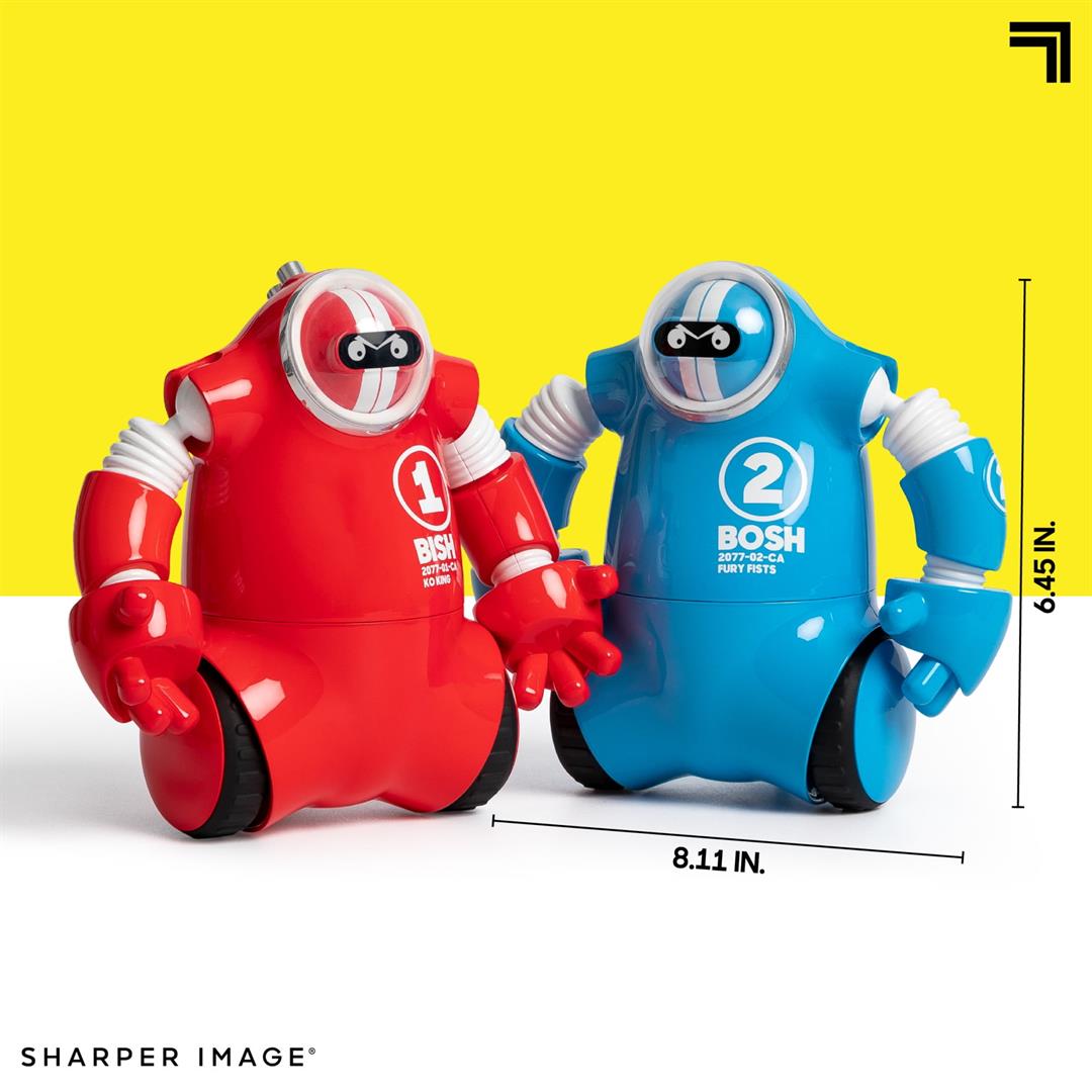 Sharper Image Toy RC Robo Rivals Remote Control Robot Fighting Set with 2-Player Combat with Power Fists, 4-pieces, Blue And Red, Age 6+ - Image 3