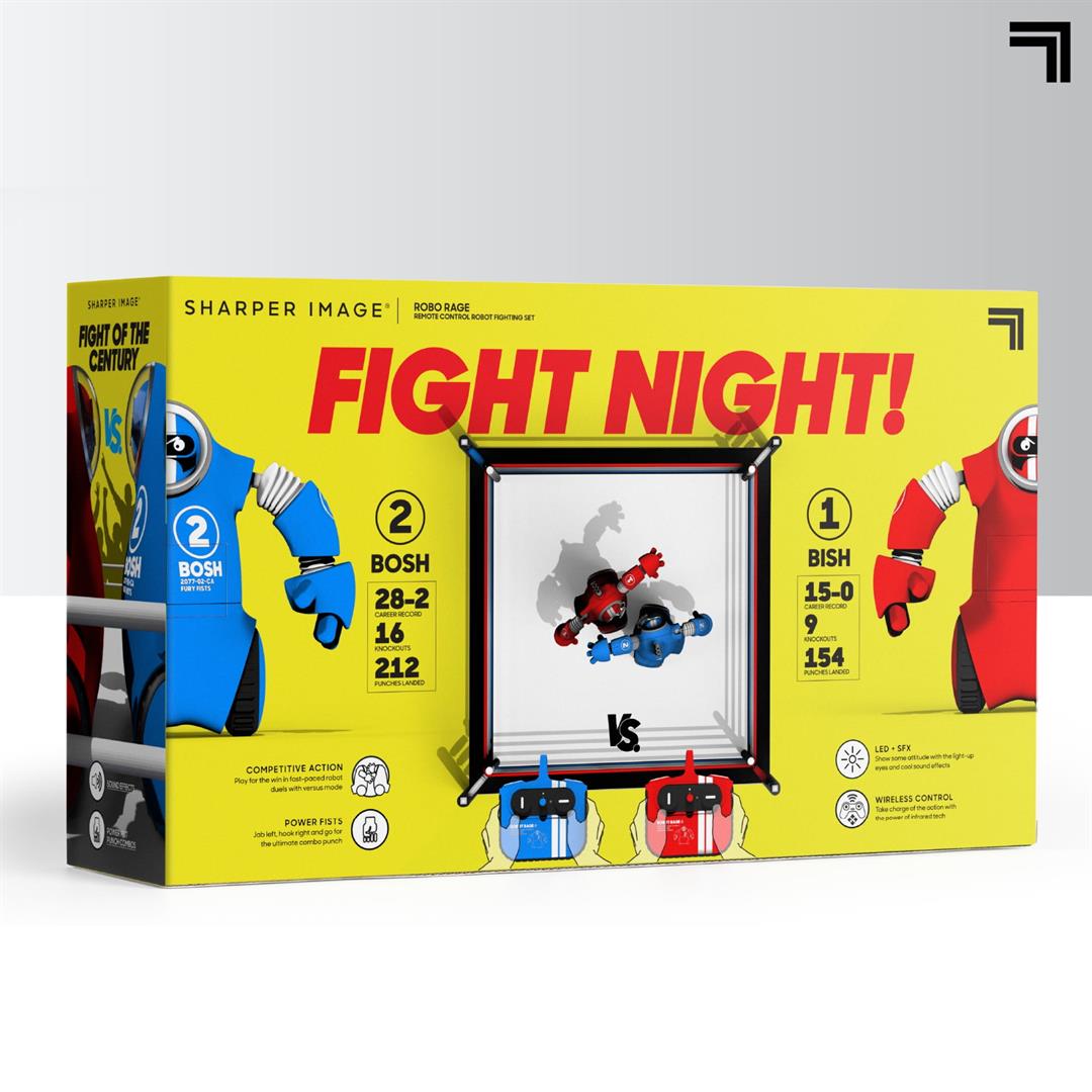 Sharper Image Toy RC Robo Rivals Remote Control Robot Fighting Set with 2-Player Combat with Power Fists, 4-pieces, Blue And Red, Age 6+ - Image 5
