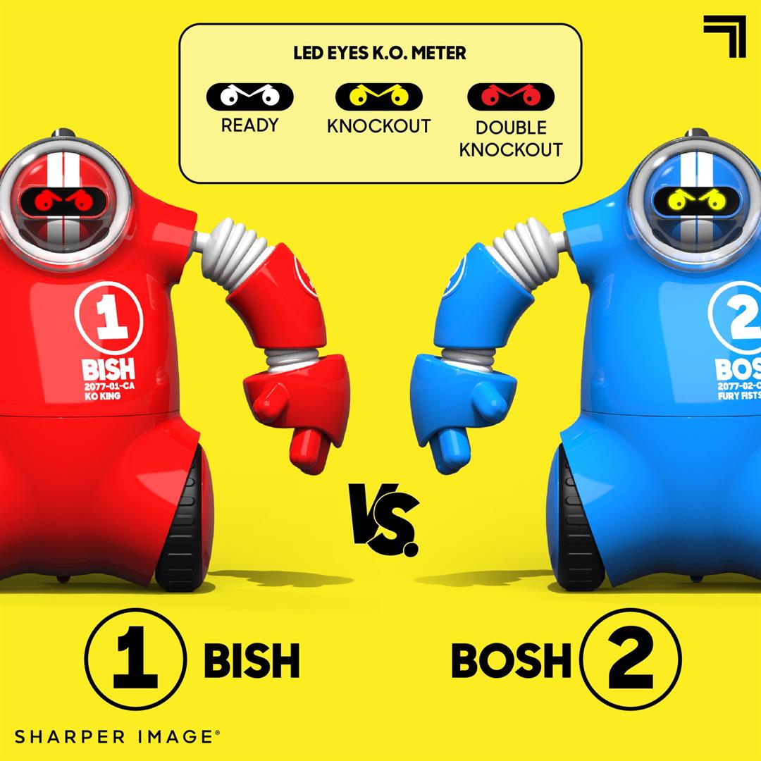 Sharper Image Toy RC Robo Rivals Remote Control Robot Fighting Set with 2-Player Combat with Power Fists, 4-pieces, Blue And Red, Age 6+ - Image 9