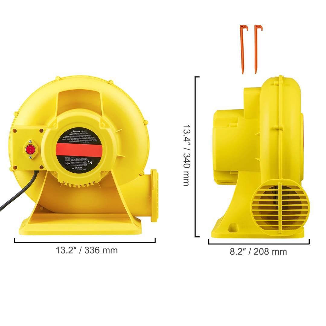 SKYSHALO Air Pump, 450W 0.6HP, Compact & Efficient Inflatable Fan, 1750Pa Strong Airflow Blower for Bouncy Castles & Jump Houses, UL Certified - Image 8