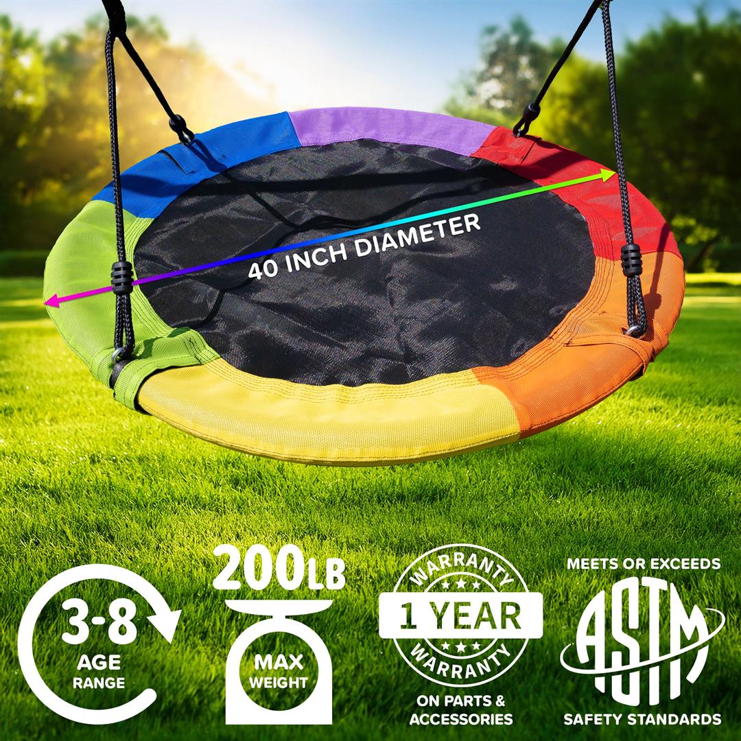 Sportspower 40" Super Fun Super Saucer Swing, Great for Kids 3-8 - Image 2