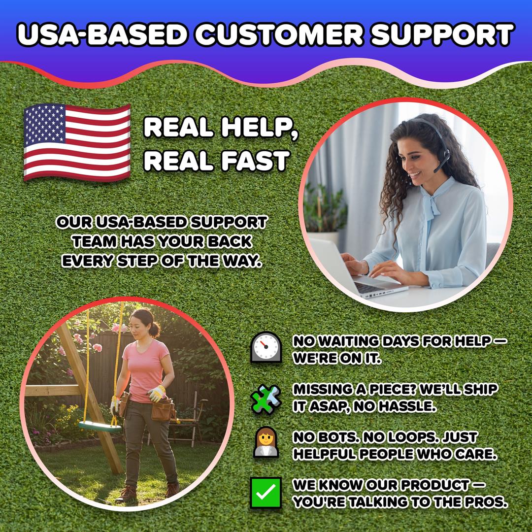 Sportspower My 1st Swing and Saucer Outdoor Backyard Playset, Belt Swing & 32" Saucer Swing, 6-Foot Heavy-Duty Frame, 300lbs Capacity, for Kids Ages 38 - Image 6