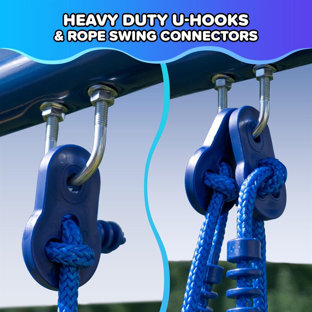 Sportspower My 1st Swing and Saucer Outdoor Backyard Playset, Belt Swing & 32" Saucer Swing, 6-Foot Heavy-Duty Frame, 300lbs Capacity, for Kids Ages 38 - Image 8