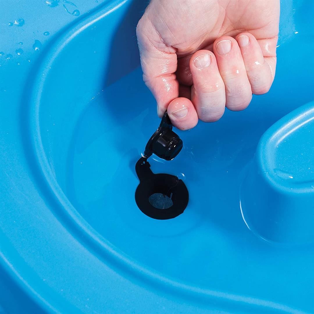 Step2 Cascading Cove Blue Plastic Sandbox and Water Table for Toddlers with Cover and Umbrella - Image 3