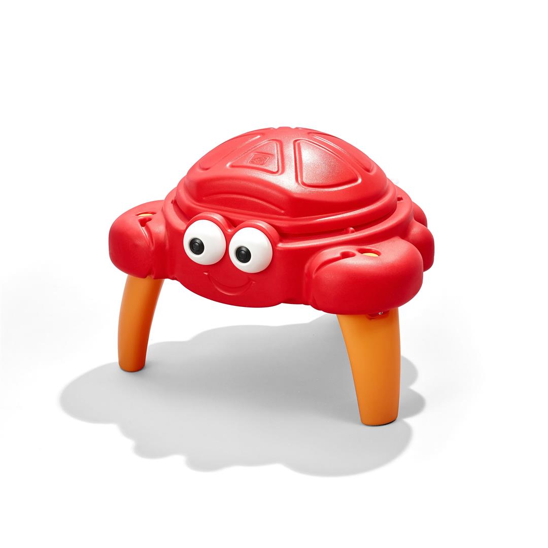 Step2 Crabbie Sandbox Red Plastic Sand Table for Toddlers with Cover 4-piece Playset - Image 5