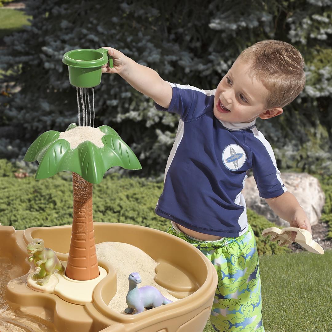 Step2 Dino Dig Sandbox and Water Table with 7-Piece Dinosaur Playset for Toddlers - Image 3