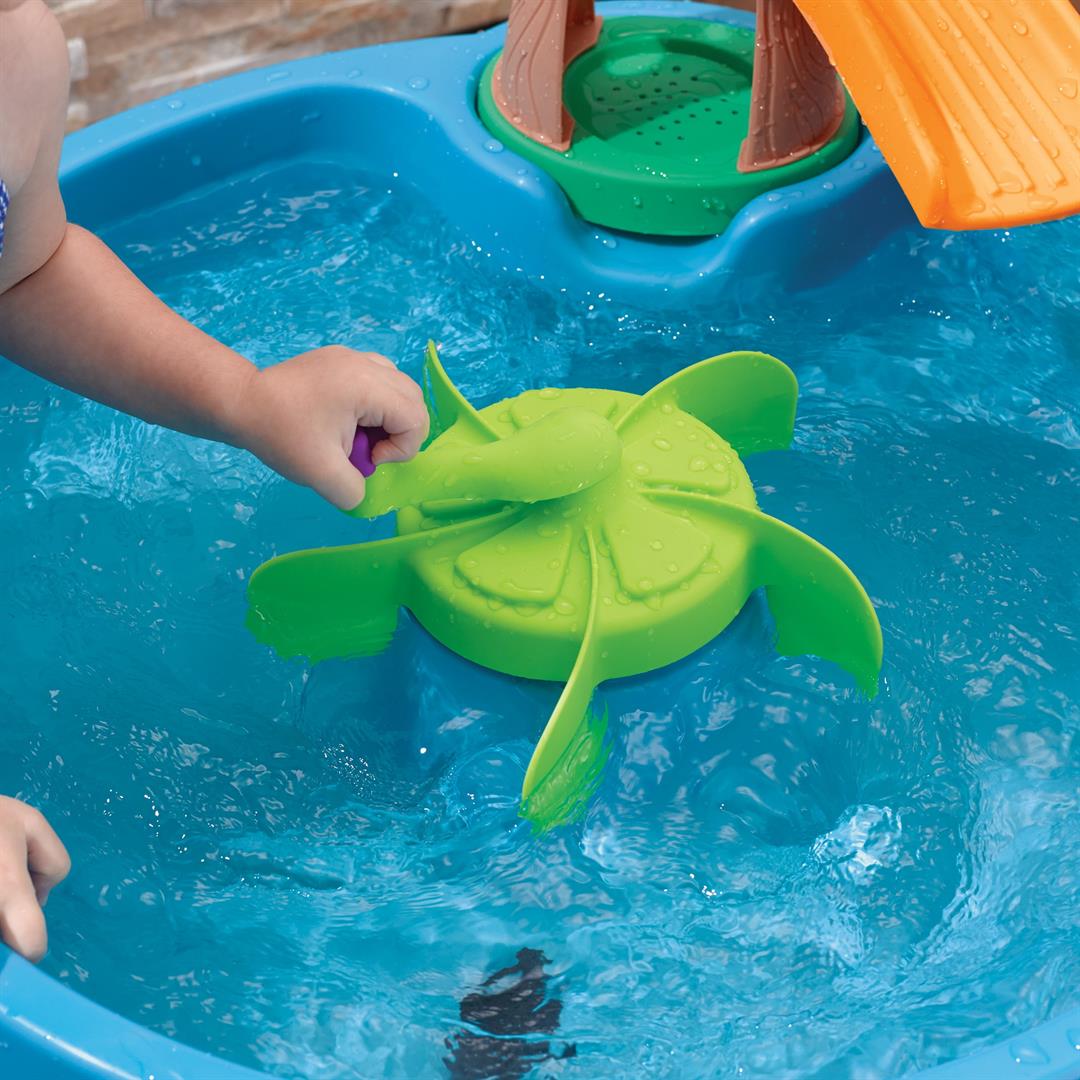 Step2 Duck Pond Blue Plastic Toddler Water Table with 6-Piece Playset - Image 9