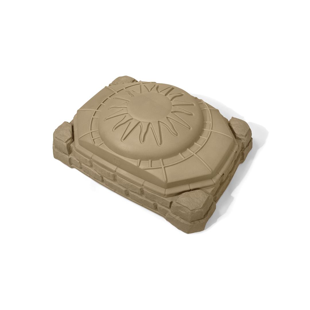 Step2 Naturally Playful Sandstone Beige Plastic Sandbox Toy with Cover for Kids - Image 6