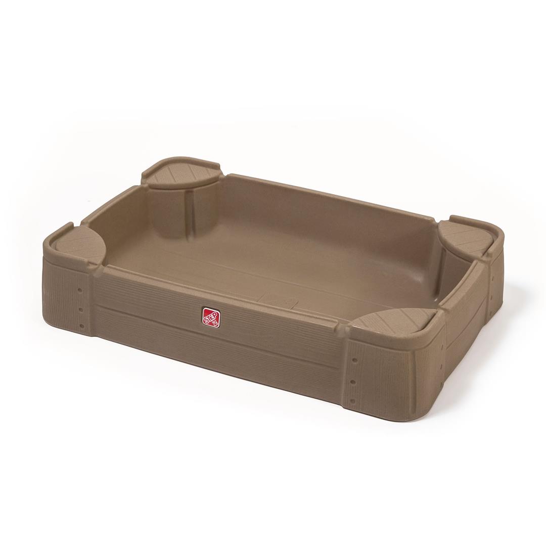 Step2 Play and Store Sandbox Brown Plastic Kids Outdoor Toy with Cover - Image 10