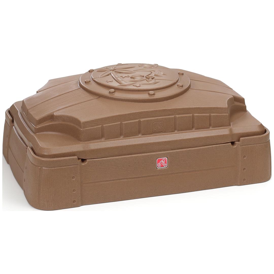 Step2 Play and Store Sandbox Brown Plastic Kids Outdoor Toy with Cover - Image 11