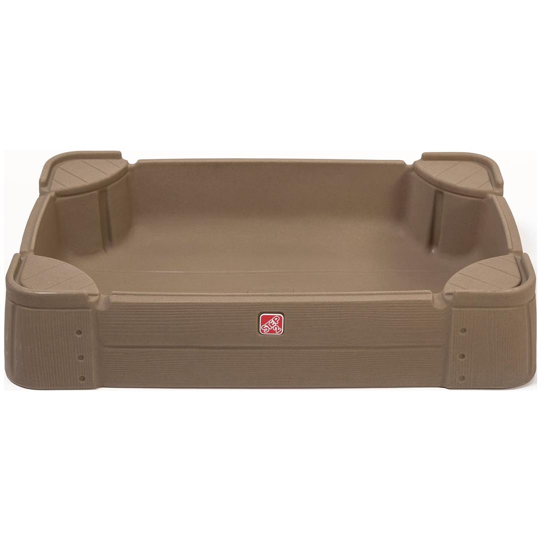 Step2 Play and Store Sandbox Brown Plastic Kids Outdoor Toy with Cover - Image 14