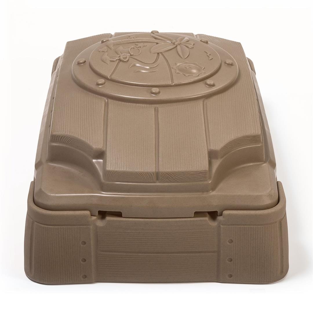 Step2 Play and Store Sandbox Brown Plastic Kids Outdoor Toy with Cover - Image 15