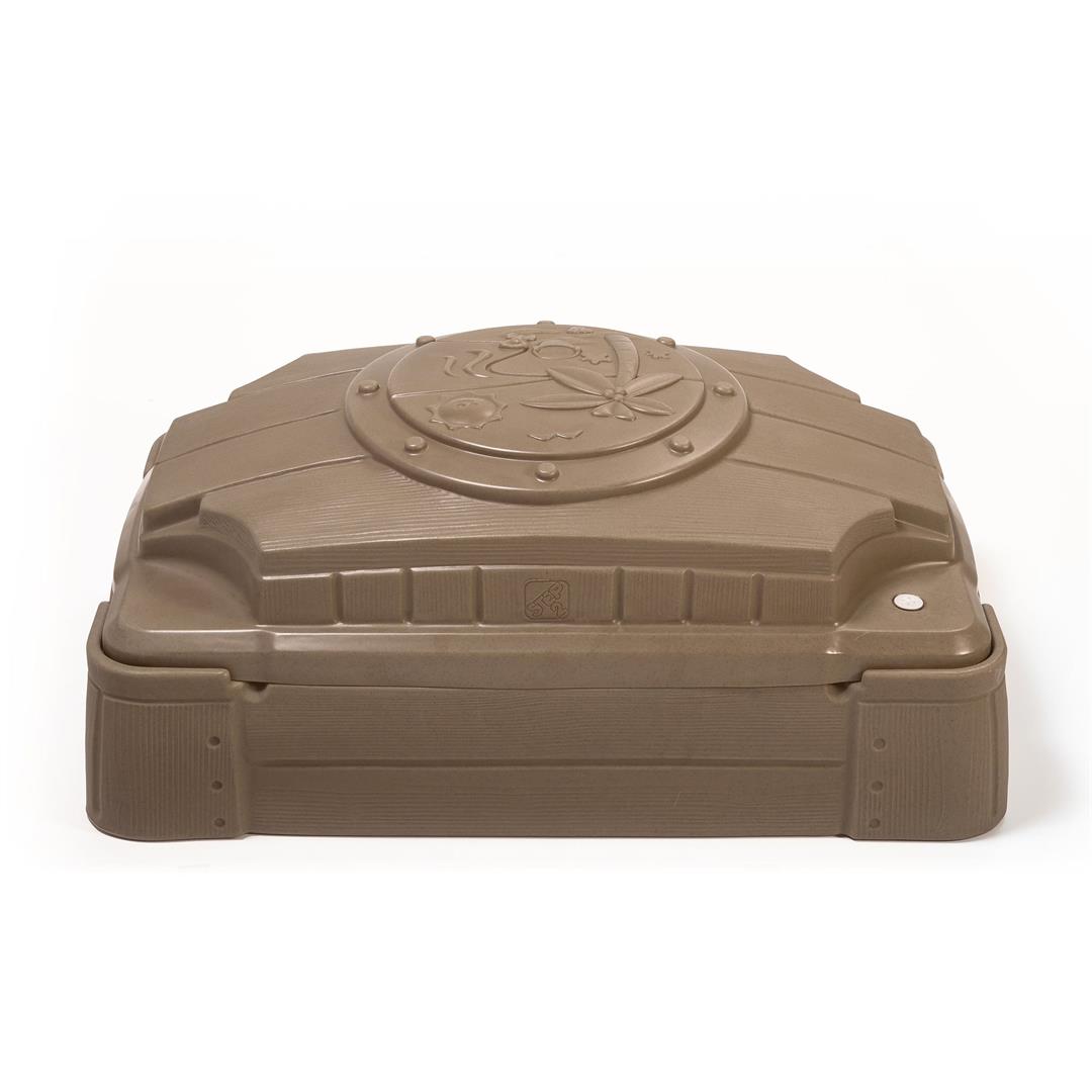 Step2 Play and Store Sandbox Brown Plastic Kids Outdoor Toy with Cover - Image 3