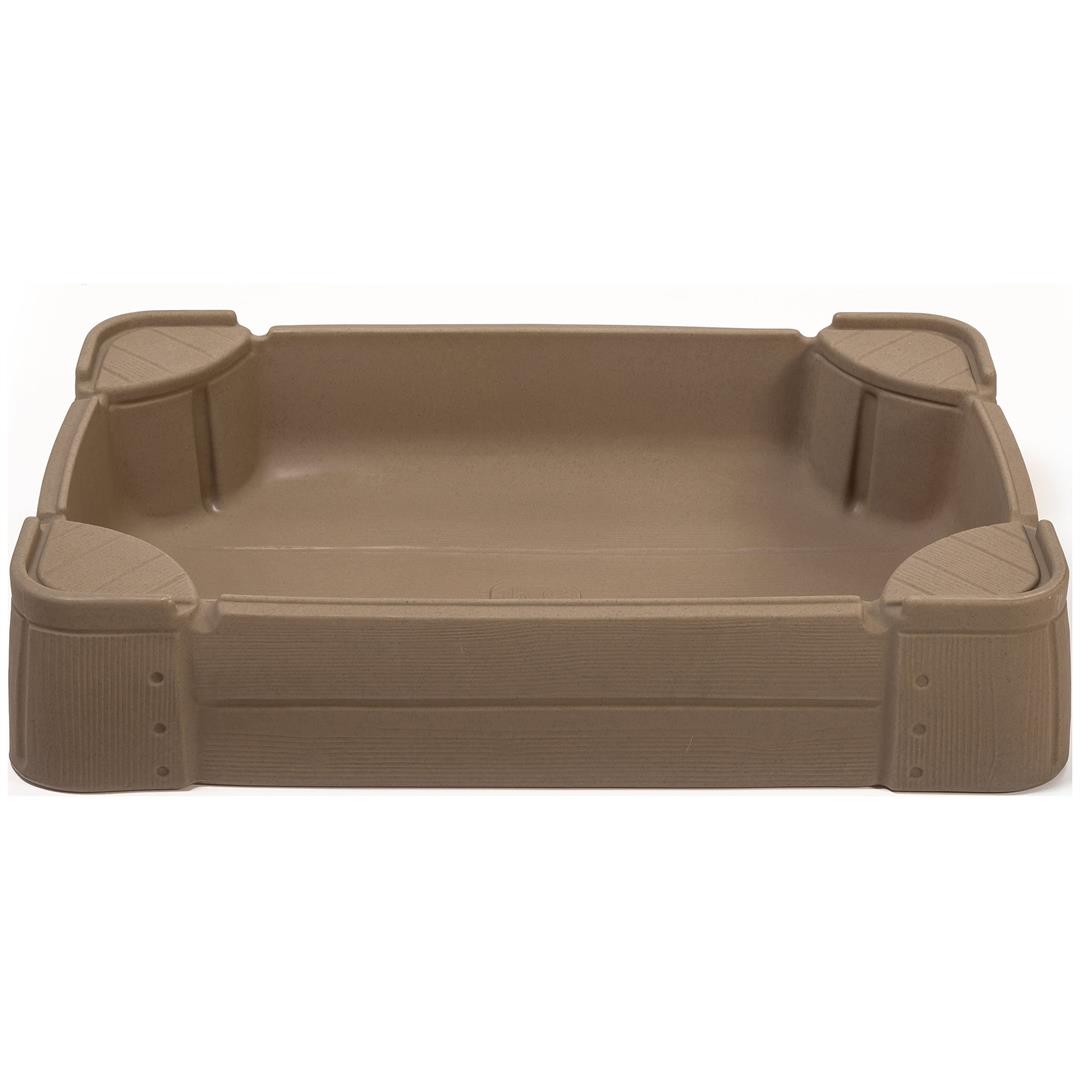 Step2 Play and Store Sandbox Brown Plastic Kids Outdoor Toy with Cover - Image 4