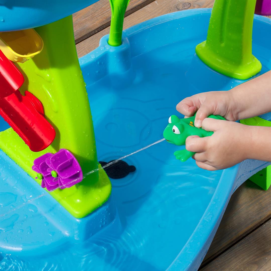 Step2 Rain Showers Splash Pond Blue Plastic Water Table for Toddlers with Waterfall Tray - Image 11