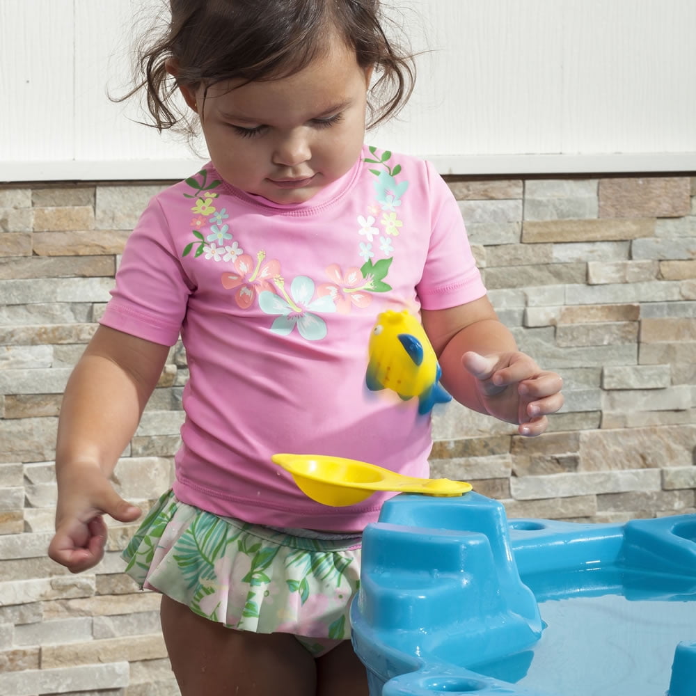 Step2 Spill & Splash Seaway Blue Plastic Water Table for Toddlers with 10-piece Playset - Image 2