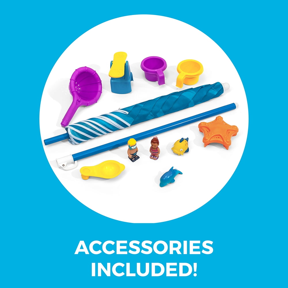 Step2 Spill & Splash Seaway Blue Plastic Water Table for Toddlers with 10-piece Playset - Image 5