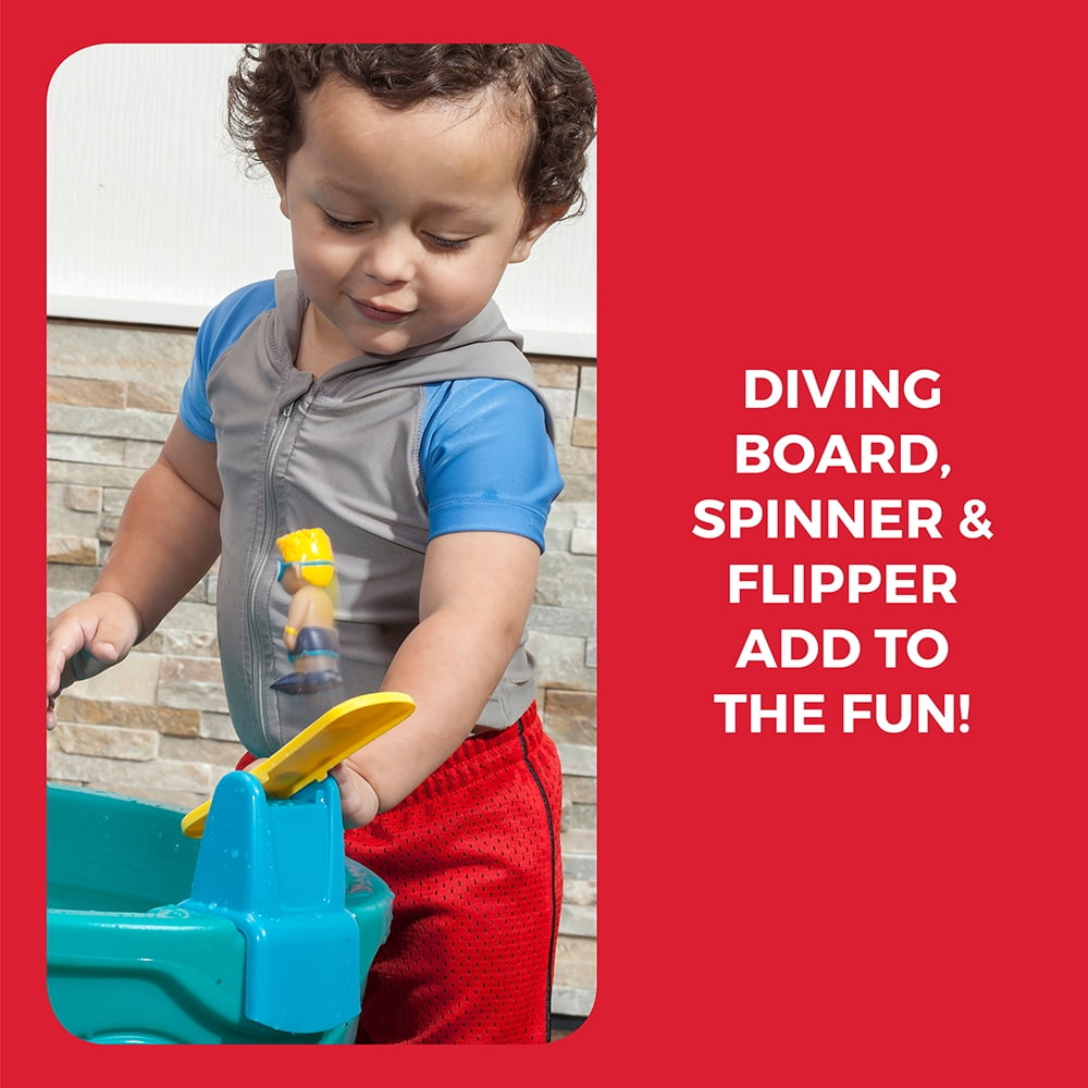 Step2 Spill & Splash Seaway Blue Plastic Water Table for Toddlers with 10-piece Playset - Image 8