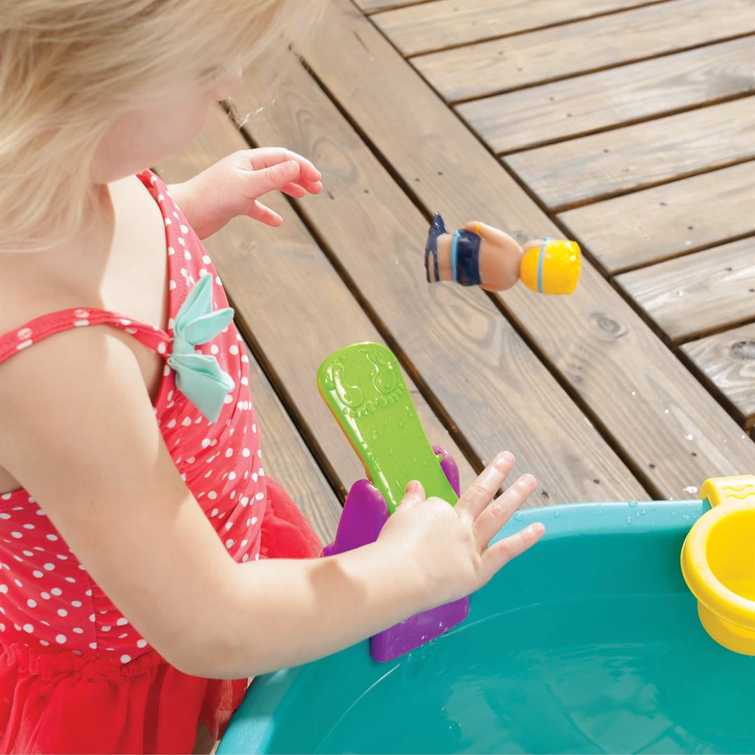 Step2 Splish Splash Seas Blue Plastic Water Table for Toddlers with 9-piece Playset - Image 10