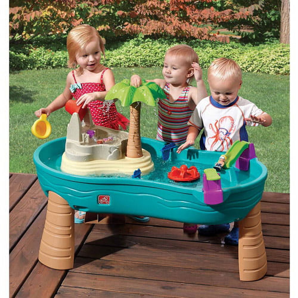 Step2 Splish Splash Seas Blue Plastic Water Table for Toddlers with 9-piece Playset - Image 12