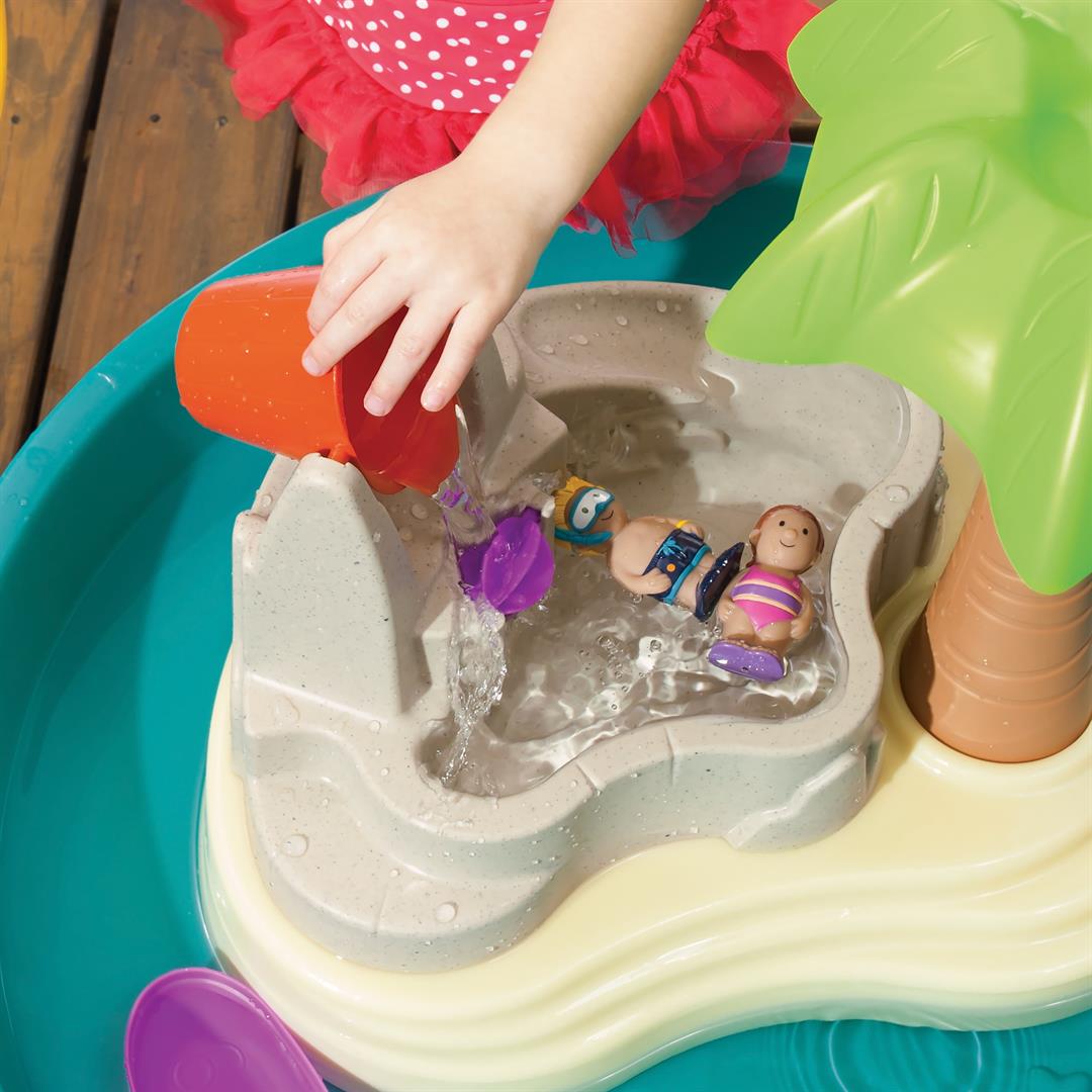 Step2 Splish Splash Seas Blue Plastic Water Table for Toddlers with 9-piece Playset - Image 2