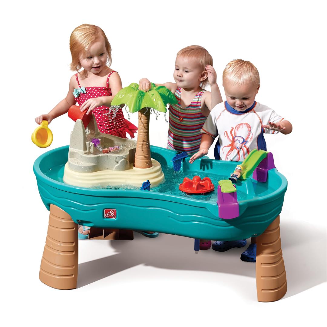 Step2 Splish Splash Seas Blue Plastic Water Table for Toddlers with 9-piece Playset - Image 5