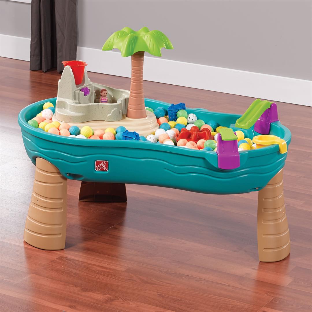 Step2 Splish Splash Seas Blue Plastic Water Table for Toddlers with 9-piece Playset - Image 6