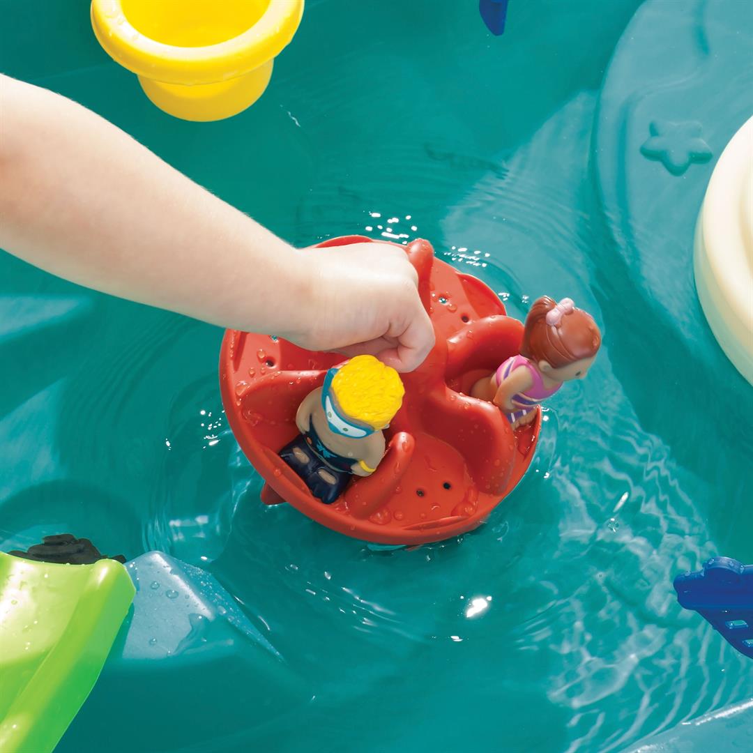 Step2 Splish Splash Seas Blue Plastic Water Table for Toddlers with 9-piece Playset - Image 7