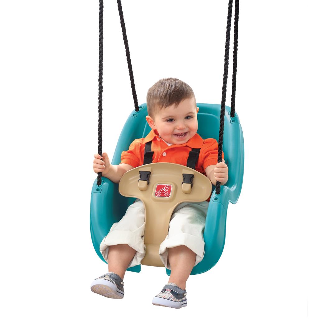 Step2 Teal Toddler Baby Swing Set Accessory with T-Bar and Weather-Resistant Ropes - Image 2