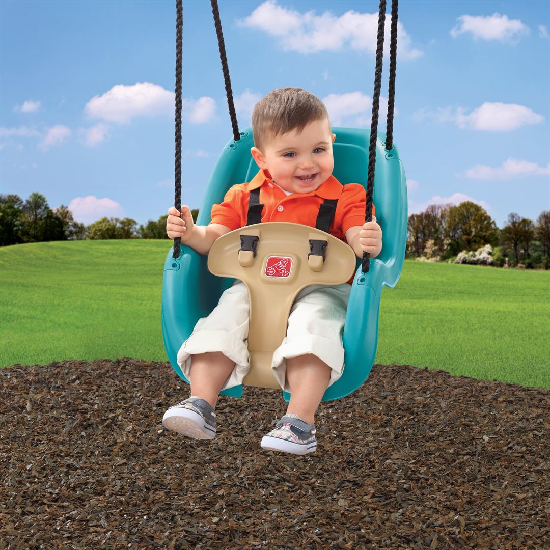 Step2 Teal Toddler Baby Swing Set Accessory with T-Bar and Weather-Resistant Ropes - Image 6