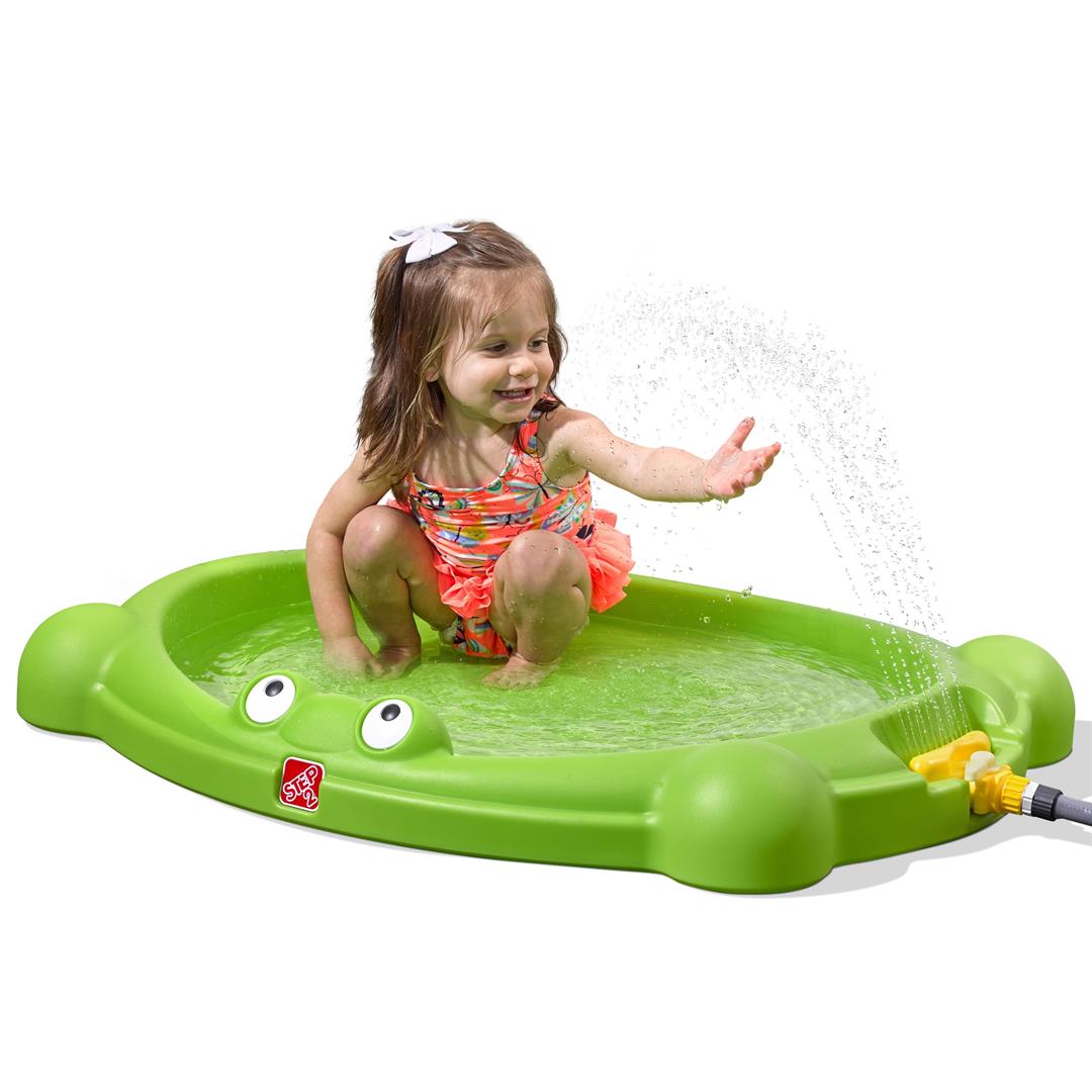 Step2 Waterbug Splash Pad Green Plastic Outdoor Water Playset for Toddlers - Image 4