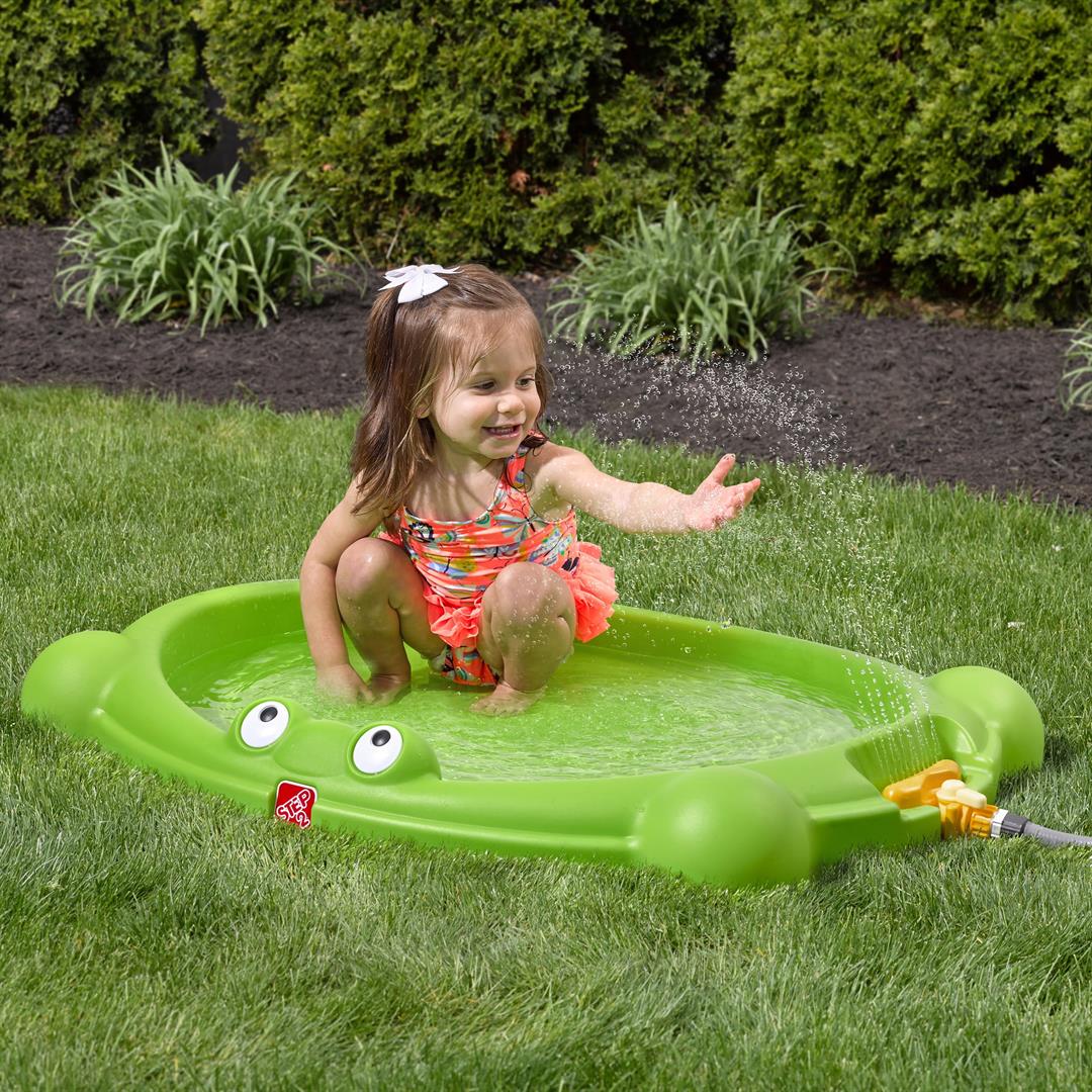 Step2 Waterbug Splash Pad Green Plastic Outdoor Water Playset for Toddlers - Image 6
