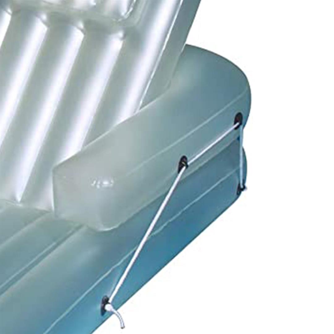 Swimline Vinyl Inflatable Kickback Adjustable Pool Float, Grey - Image 2