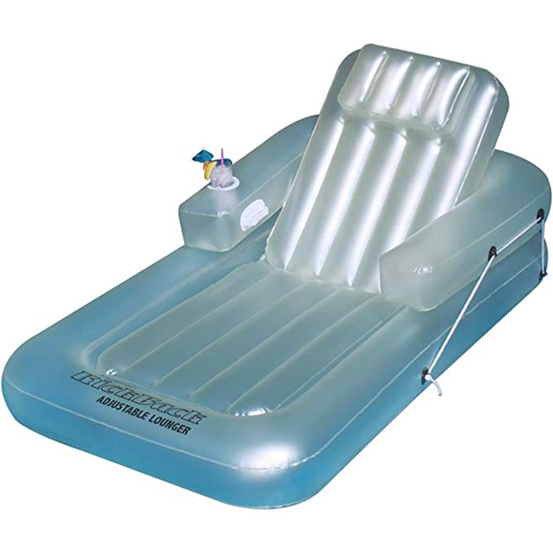 Swimline Vinyl Inflatable Kickback Adjustable Pool Float, Grey - Image 5