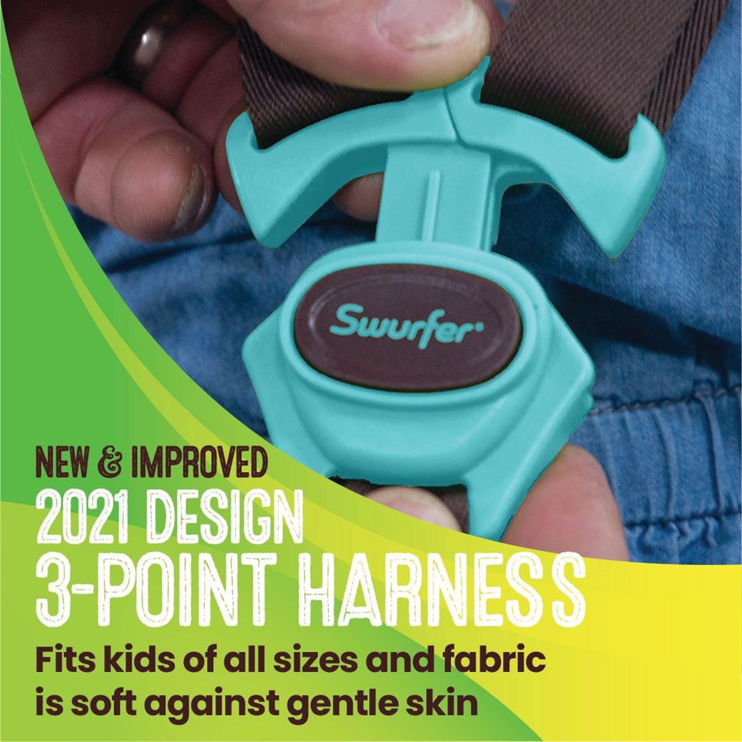 Swurfer Kiwi Baby - Toddler Swing with Foam-Lined Shell, Indoor and Outdoor Toy, Ages 6 Months+, Blue - Image 4