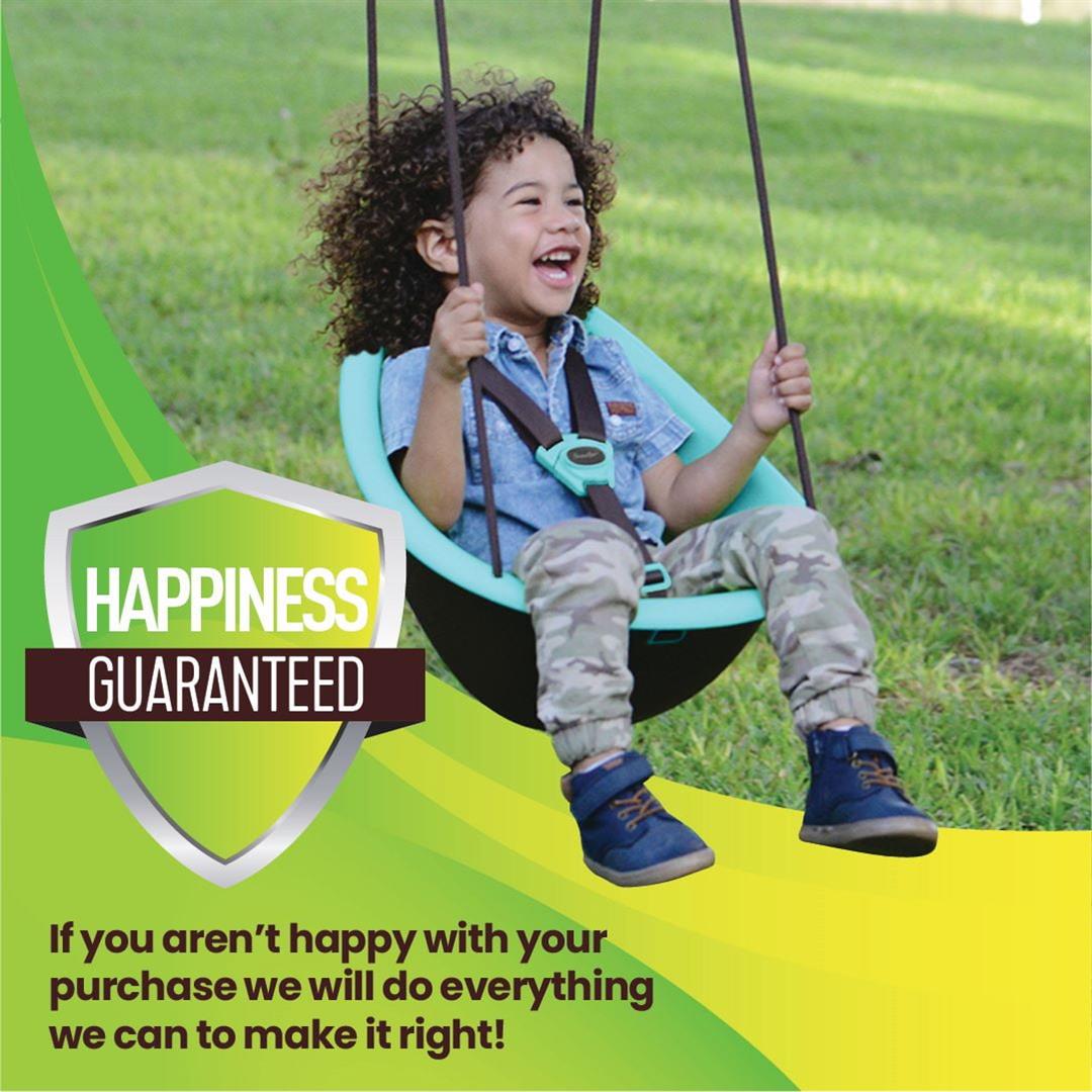 Swurfer Kiwi Baby - Toddler Swing with Foam-Lined Shell, Indoor and Outdoor Toy, Ages 6 Months+, Blue - Image 5