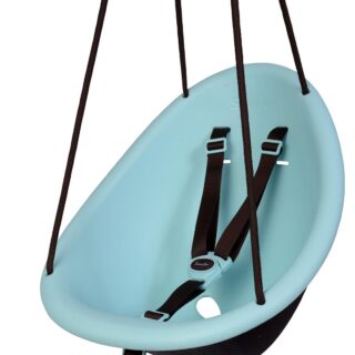Swurfer Kiwi Baby - Toddler Swing with Foam-Lined Shell, Indoor and Outdoor Toy, Ages 6 Months+, Blue