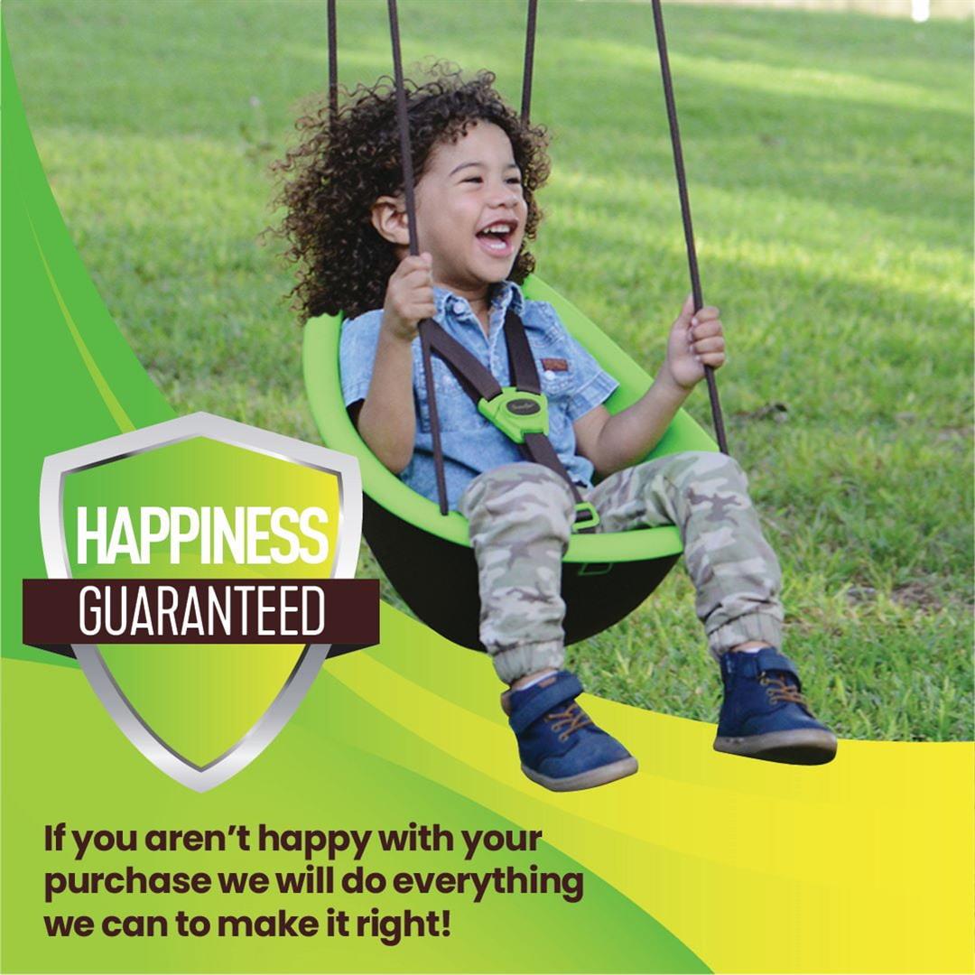 Swurfer Kiwi Baby - Toddler Swing with Foam-Lined Shell, Indoor and Outdoor Toy, Ages 6 Months+, Green - Image 4