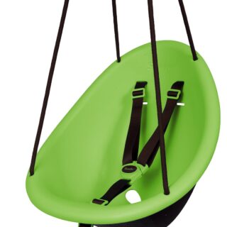 Swurfer Kiwi Baby - Toddler Swing with Foam-Lined Shell, Indoor and Outdoor Toy, Ages 6 Months+, Green