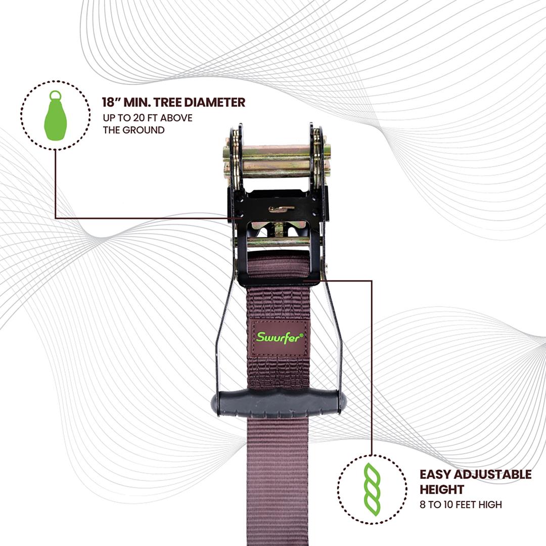 Swurfer Skyline- Heavy Duty Universal Swing Hanging Line with 4 Adjustable Quick Connect Locking Steel Anchors, Alternative Swing Set Compatible with Multiple Swings (Not Included) - Image 3