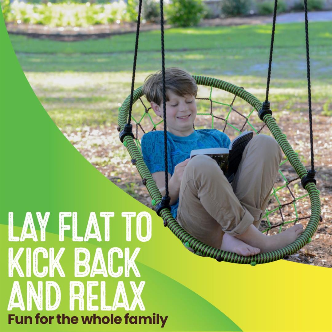 Swurfer Woval Tree Swing, Indoor and Outdoor Rocking Swing, Holds 400 lbs, Ages 4 and up - Image 2