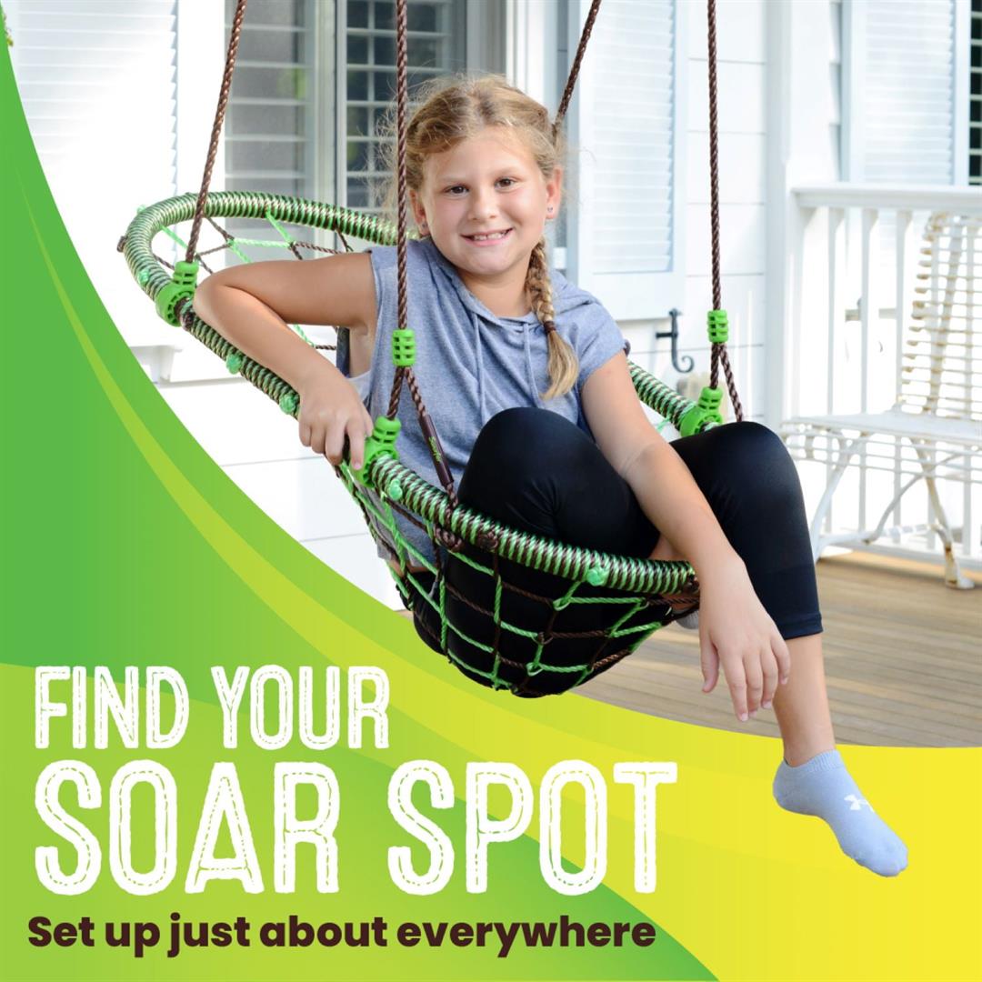 Swurfer Woval Tree Swing, Indoor and Outdoor Rocking Swing, Holds 400 lbs, Ages 4 and up - Image 3