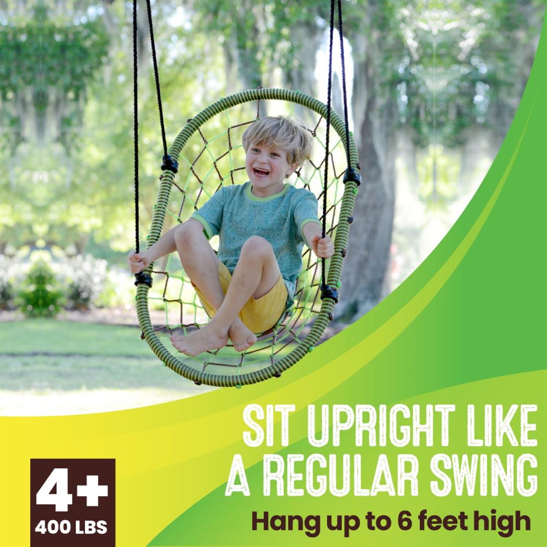 Swurfer Woval Tree Swing, Indoor and Outdoor Rocking Swing, Holds 400 lbs, Ages 4 and up - Image 4
