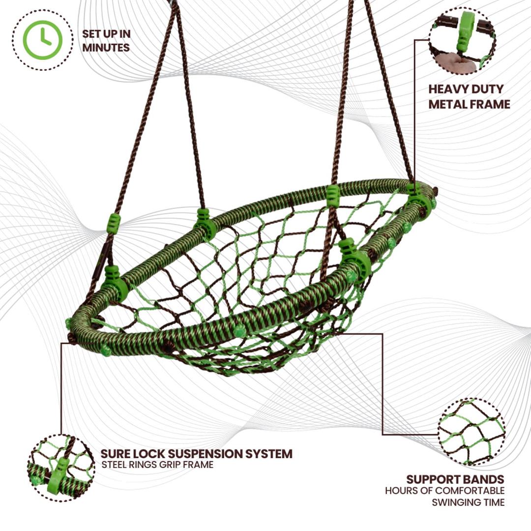 Swurfer Woval Tree Swing, Indoor and Outdoor Rocking Swing, Holds 400 lbs, Ages 4 and up - Image 5