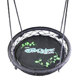 Web Riderz Outdoor Backyard 600-Pound Capacity Nylon Rope Basket Hammock Swing
